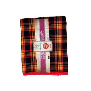 Butterfly Simba 100% Cotton Flannel Plaid Blanket Throws Red Black Yellow